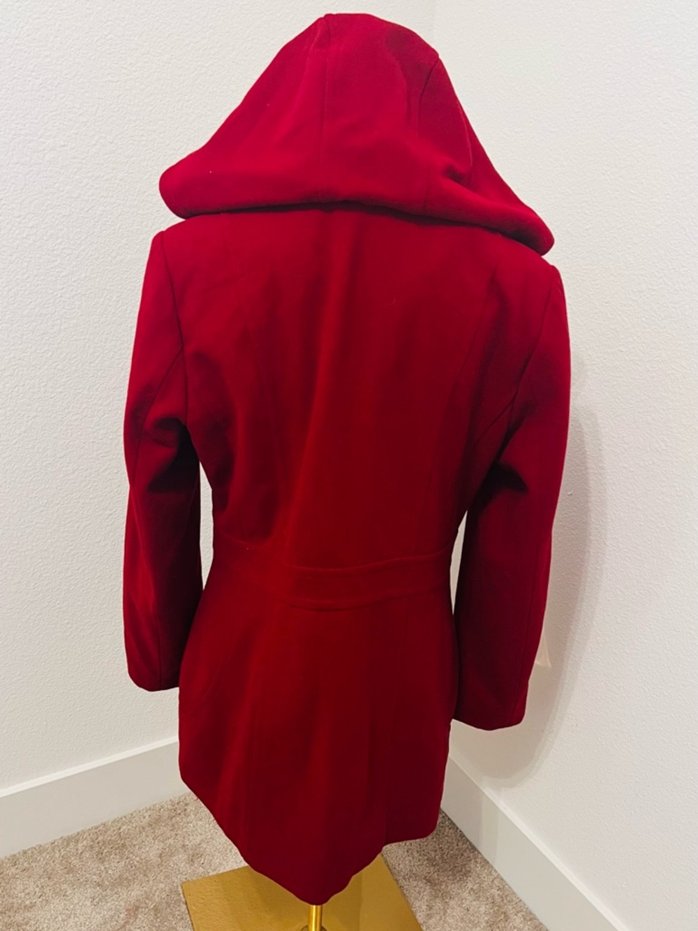 Liz Claiborne Vibrant Red Double-Breasted Peacoat - Picture 5 of 12